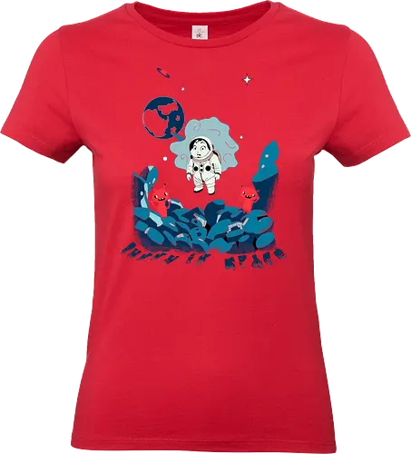 bunny in space - alien invasion, bunny art, bunny cartoon, bunny rabbit, cartoon alien, comic bunny, funny aliens, lost galaxy bunny, space, retro, wormhole, Arture - Standard T-Shirt (Frauen)