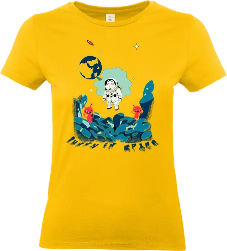 bunny in space - alien invasion, bunny art, bunny cartoon, bunny rabbit, cartoon alien, comic bunny, funny aliens, lost galaxy bunny, space, retro, wormhole, Arture - Standard T-Shirt (Frauen)