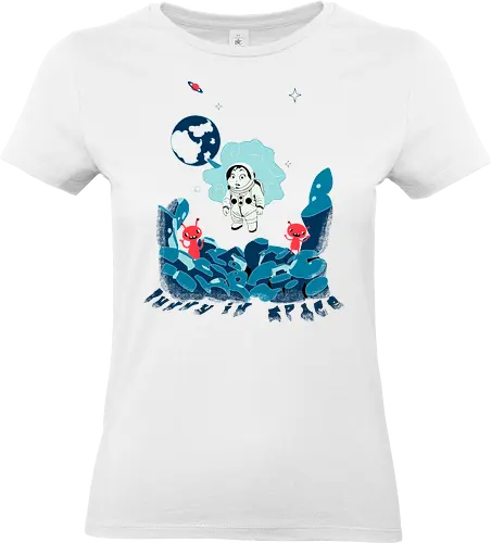 bunny in space - alien invasion, bunny art, bunny cartoon, bunny rabbit, cartoon alien, comic bunny, funny aliens, lost galaxy bunny, space, retro, wormhole, Arture - Standard T-Shirt (Frauen)