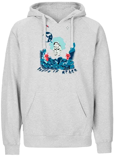 bunny in space - alien invasion, bunny art, bunny cartoon, bunny rabbit, cartoon alien, comic bunny, funny aliens, lost galaxy bunny, space, retro, wormhole, Arture - Fairtrade Hoodie