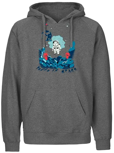 bunny in space - alien invasion, bunny art, bunny cartoon, bunny rabbit, cartoon alien, comic bunny, funny aliens, lost galaxy bunny, space, retro, wormhole, Arture - Fairtrade Hoodie