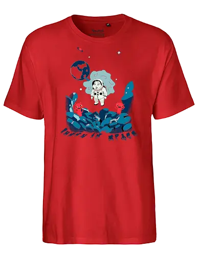 bunny in space - alien invasion, bunny art, bunny cartoon, bunny rabbit, cartoon alien, comic bunny, funny aliens, lost galaxy bunny, space, retro, wormhole, Arture - Fairtrade T-Shirt