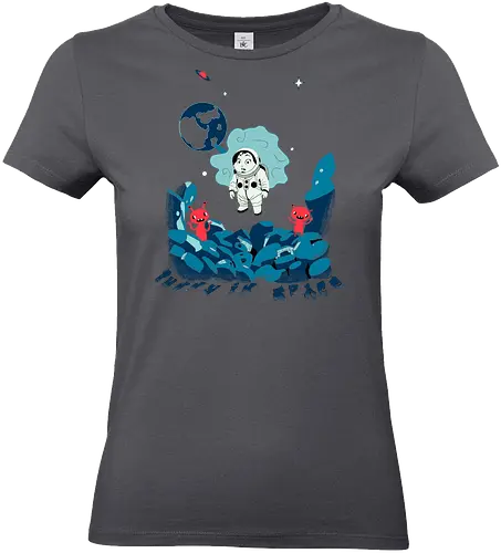 bunny in space - alien invasion, bunny art, bunny cartoon, bunny rabbit, cartoon alien, comic bunny, funny aliens, lost galaxy bunny, space, retro, wormhole, Arture - Standard T-Shirt (Frauen)