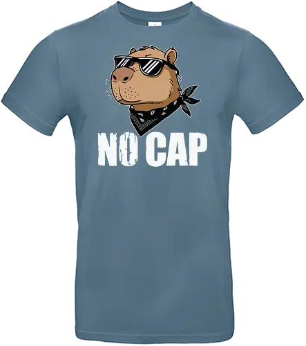 NO CAP - capybara, sunglasses, bandana, cool, confident, cartoon, animal, urban, trendy - Standard T-Shirt