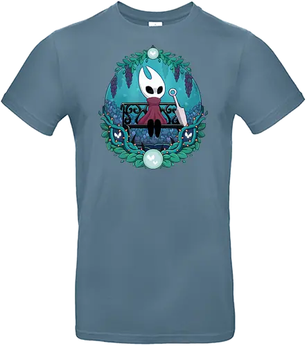 Hornet - game, gamer, indie game, indie, hollow, Bug Knight, Bounty Hunter, metroidvania, video game, games, gaming, ghost, little ghost, knight, castlecore, blue, cozy, hornet, quirrel - Standard T-Shirt