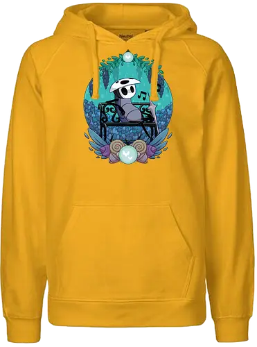 Quirrel - game, gamer, indie game, indie, hollow, Bug Knight, Bounty Hunter, metroidvania, video game, games, gaming, ghost, silksong, little ghost, knight, castlecore, blue, cozy, hornet, quirrel - Fairtrade Hoodie