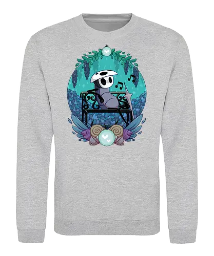 Quirrel - game, gamer, indie game, indie, hollow, Bug Knight, Bounty Hunter, metroidvania, video game, games, gaming, ghost, silksong, little ghost, knight, castlecore, blue, cozy, hornet, quirrel - Sweatshirt