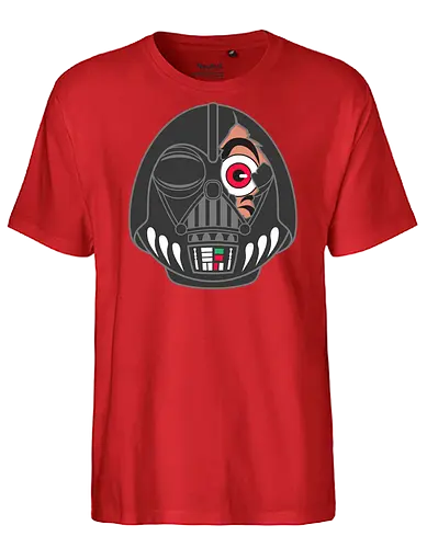 Darth-Uma - Daruma Mashup - daruma, 1977, 80s, 80s movies, cult classic, daruma doll, japan, japanese, japanese art, kawaii, lucky, retro, sci fi, science fiction, vintage - Fairtrade T-Shirt