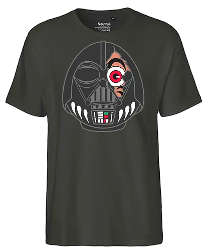 Darth-Uma - Daruma Mashup - daruma, 1977, 80s, 80s movies, cult classic, daruma doll, japan, japanese, japanese art, kawaii, lucky, retro, sci fi, science fiction, vintage - Fairtrade T-Shirt