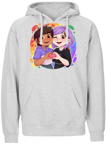 Lumity - luz, LGBTQIA+, LGBT, pride, pride, lesbians, gay, cartoon, trans, drag queen, love, pride characters, pride month, witch, lumity, toh, magic stuff, magic, couple, owl, the bird house - Fairtrade Hoodie