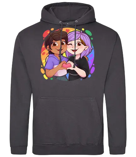 Lumity - luz, LGBTQIA+, LGBT, pride, pride, lesbians, gay, cartoon, trans, drag queen, love, pride characters, pride month, witch, lumity, toh, magic stuff, magic, couple, owl, the bird house - Standard Hoodie