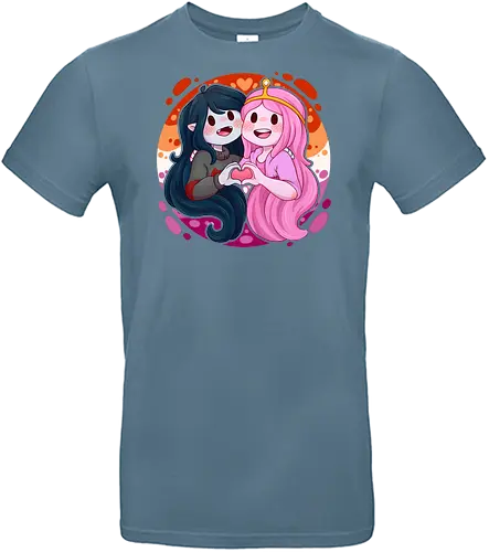Vampire and Princess - candy, bubble, gum, candy princess, vampire queen, couple, adventure, luz, LGBTQIA+, LGBT, pride, pride, lesbians, lesbian flag, bisexual, gay, cartoon, drag queen, love, pride characters, pride month, trans, pansexual, vampire - Standard T-Shirt