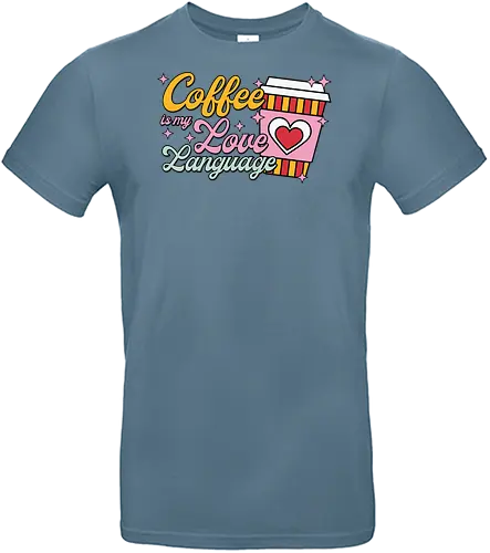 Coffee is my Love Language - coffee, love, language, heart, colorful, to-go cup, whimsical, playful, stars - Standard T-Shirt