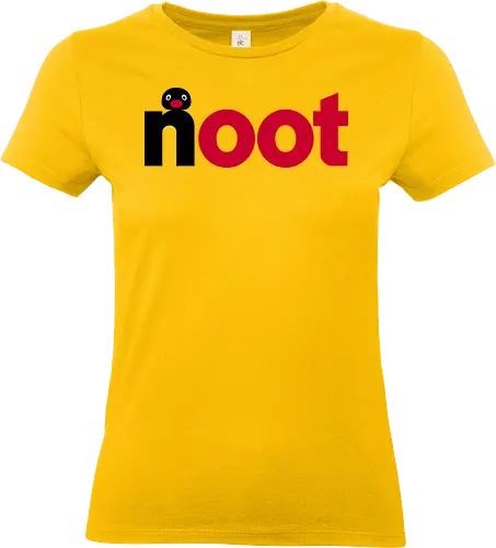 Nootella! - pingu, penguin, clay, nostalgia, nutella, funny, cream, chocolate, logo, mashup - Standard T-Shirt (Frauen)