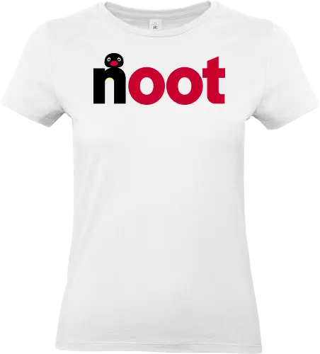 Nootella! - pingu, penguin, clay, nostalgia, nutella, funny, cream, chocolate, logo, mashup - Standard T-Shirt (Frauen)