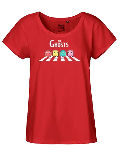 The Ghosts - Retrogaming, ghost, ghosts, pixelart, pixel, atari, vintage, games, retrogames, retro, beatles, abbey road - Fairtrade Girl Shirt