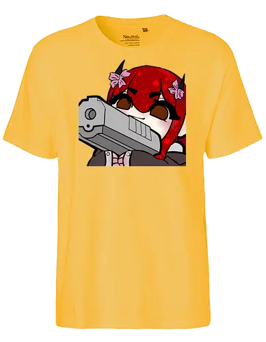Nina mit pistole - Yuzuh1r4, Xlxwnz, safespace, dbd, gaming, streaming, twitch - Fairtrade T-Shirt