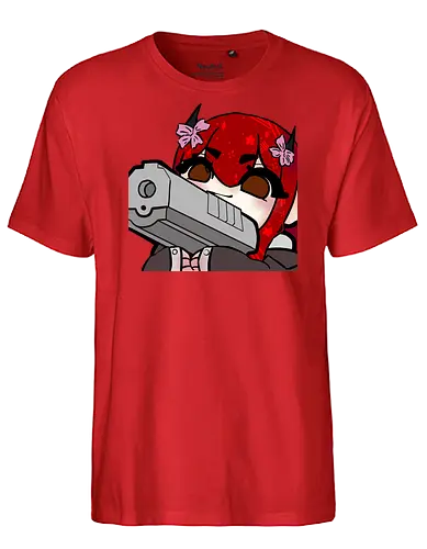 Nina mit pistole - Yuzuh1r4, Xlxwnz, safespace, dbd, gaming, streaming, twitch - Fairtrade T-Shirt