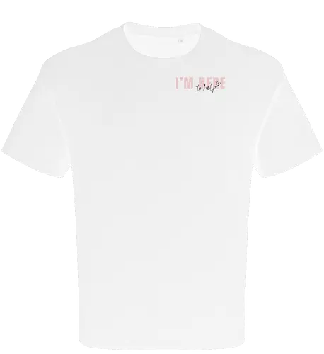 Here To Help - Rosa mit schwarzer Schrift