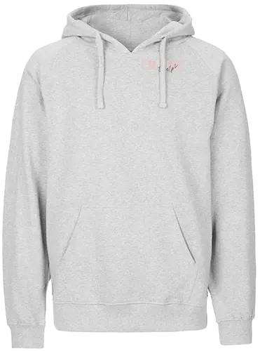Here To Help - Rosa mit schwarzer Schrift - Fairtrade Hoodie