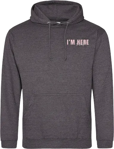 Here To Help - Rosa mit weißer Schrift - Standard Hoodie