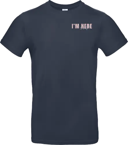 Here To Help - Rosa mit weißer Schrift - Standard T-Shirt