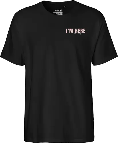 Here To Help - Rosa mit weißer Schrift - Fairtrade T-Shirt