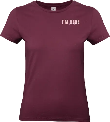 Here To Help - Rosa mit weißer Schrift - Standard T-Shirt (Frauen)