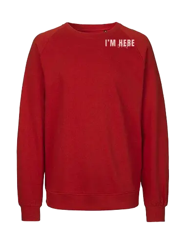 Here To Help - Rosa mit weißer Schrift - Fairtrade Sweatshirt