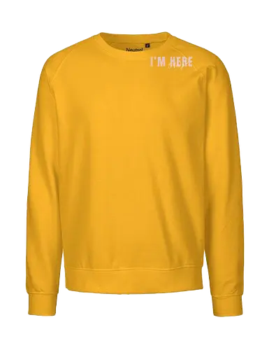 Here To Help - Rosa mit weißer Schrift - Fairtrade Sweatshirt