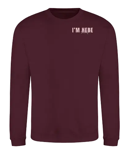 Here To Help - Rosa mit weißer Schrift - Sweatshirt
