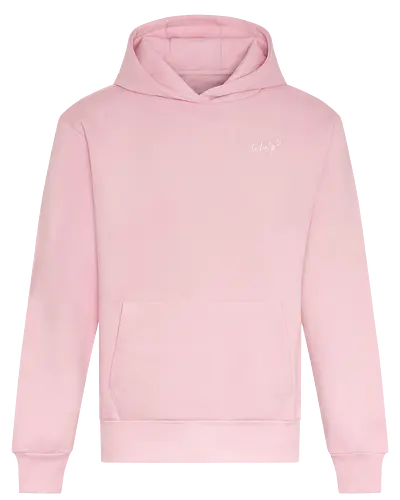 Here To Help - Rosa mit weißer Schrift - Heavyweight Hoodie