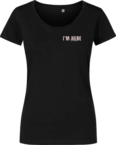 Here To Help - Rosa mit weißer Schrift - Damen T-Shirt