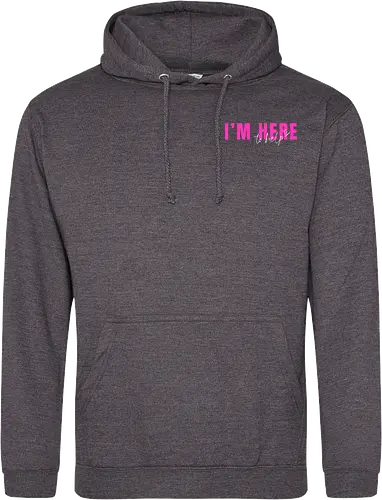 Here To Help - Pink mit weißer Schrift - Standard Hoodie