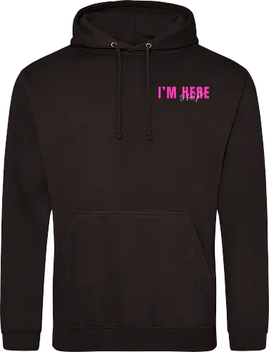 Here To Help - Pink mit weißer Schrift - Standard Hoodie