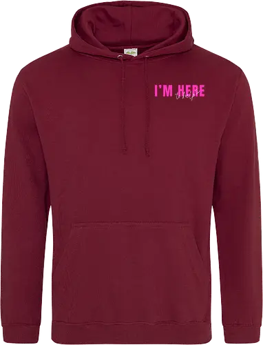 Here To Help - Pink mit weißer Schrift - Standard Hoodie