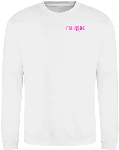 Here To Help - Pink mit schwarzer Schrift - Sweatshirt
