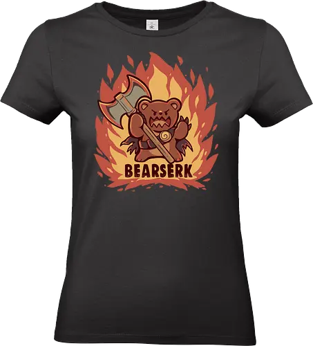 Going BEARserk - bär wortspiel, abenteuer, bären, axt, krieger, klasse, rpg klasse, kampf, tier, bear, berserker, bearserker, bearserk, pun, play on words, adventure, fantasy, bears, axe, warrior, class, rpg class, battle, animal - Standard T-Shirt (Frauen)