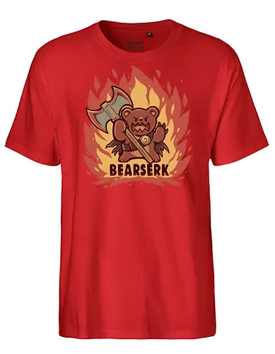 Going BEARserk - bär wortspiel, abenteuer, bären, axt, krieger, klasse, rpg klasse, kampf, tier, bear, berserker, bearserker, bearserk, pun, play on words, adventure, fantasy, bears, axe, warrior, class, rpg class, battle, animal - Fairtrade T-Shirt