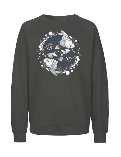 Two carp - carp, karp, japan, japanese, geek, nerd, pop, animals - Fairtrade Sweatshirt
