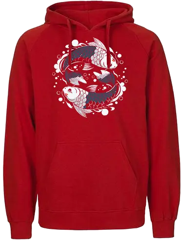 Two carp - carp, karp, japan, japanese, geek, nerd, pop, animals - Fairtrade Hoodie