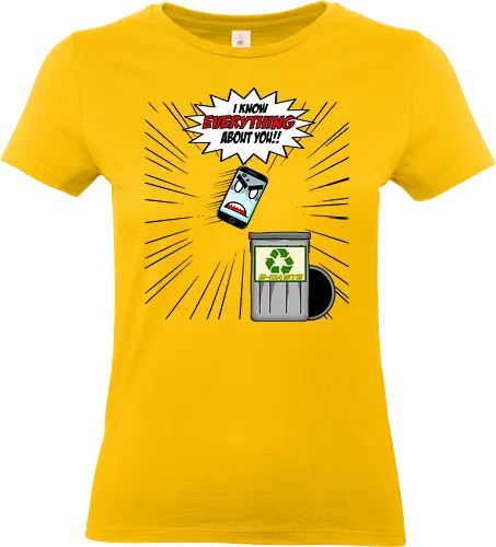 Phone Knows (Das Handy Weiß Bescheid) - Handy, Smartphone, Anime, Manga, Humor, App, Technik, Privatsphäre, witzig, lustig, digital, technikaffin, Gadget, Manga-Stil, skurril, Gerät, Sarkasmus, Technikliebhaber, Ersatz, Anime-Humor - Standard T-Shirt (Frauen)
