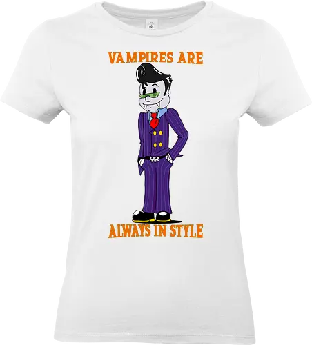 Vampire's Style (Vampirstyle) - Vampir, Rubber-Hose-Stil, Gothic, Halloween, Vintage, gruselig, Cartoon, zeitlos, Fantasy, Horror, Kawaii, Retro, zauberhaft, trendy, klassisch, stilvoll, skurril, schwarzer Humor, Mythologie, einzigartig - Standard T-Shirt (Frauen)