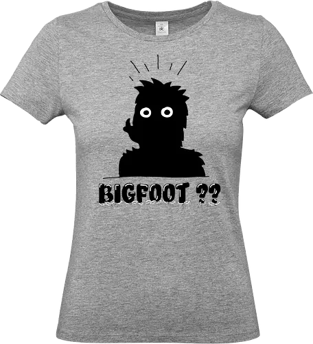 Bigfoot?? - Bigfoot, Sasquatch, Mythos, Geheimnis, Legende, minimalistisch, Design, Outdoor, Wanderer, Abenteuer, mysteriös, Kryptid, Wald, Natur, Kreatur, unentdeckt, Volksglaube, ikonisch, Monster, Fabelwesen. - Standard T-Shirt (Frauen)