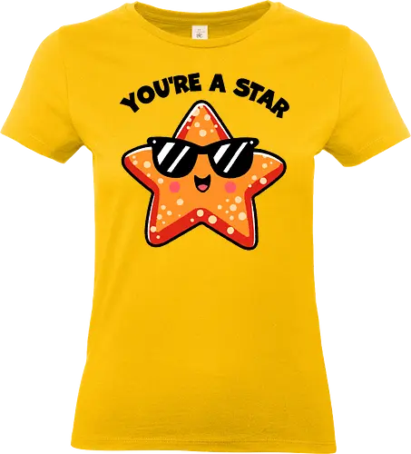 You're a star - star, space, galaxy, universe, night sky, astronomy, celestial, shine, twinkle, constellation, light, cosmos, astrological, stellar, heavenly, glasses, meme, pun - Standard T-Shirt (Frauen)