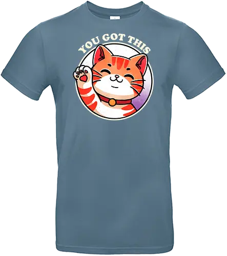 You got this cat - cat, kitten, feline, pet, animal, cute, tabby, domestic, animal lover, whiskers, black cat, funny cat, cat lover, meow, purring, positive, motivational, inspirational, uplifting, good vibes, self care, mindfulness, happiness, supportive, encouragement, growth, wellness, success, positivity, cheerful - Standard T-Shirt