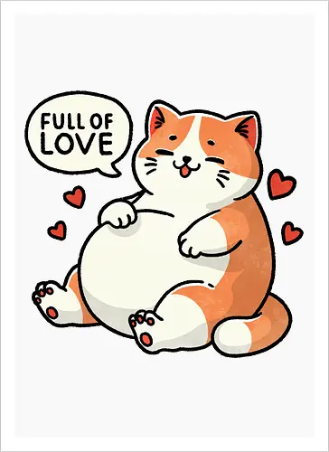 Full of love cat