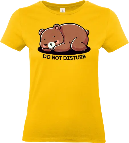 Do not disturb  - do not disturb, privacy, rest, peaceful, humor, relax, art, funny warning, bear, animal, wildlife, nature, forest, cute bear, grizzly bear, black bear, polar bear, cartoon bear, bear illustration, bear art, bear lovers, woodland, mammal, lazy - Standard T-Shirt (Frauen)