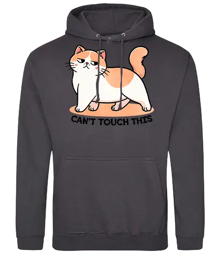 Can't touch this - music, rap, hip hop, dance, funny, meme, 90s, nostalgia, party, song lyrics, catchy, stylish, iconic, performance, culture, cat, sassy, kitten - Standard Hoodie