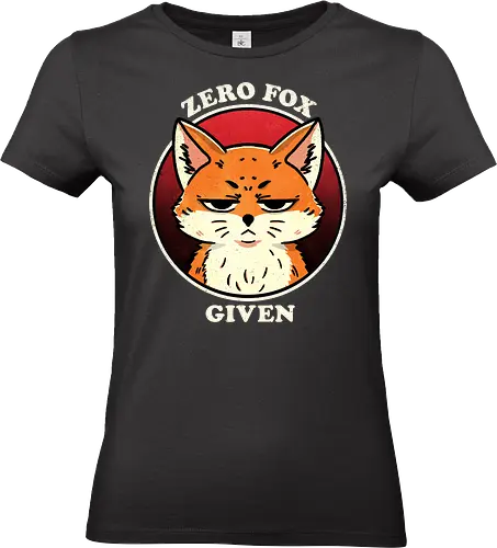 Zero fox given - zero fox given, fox, pun, wildlife, sarcastic, gift for her, funny fox, sassy fox, illustration, graphic design, animal art, snarky, humor, quirky, art prints - Standard T-Shirt (Frauen)